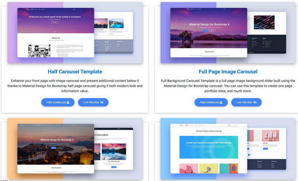 mdbootstrap一套基于Bootstrap響應式擴展框架